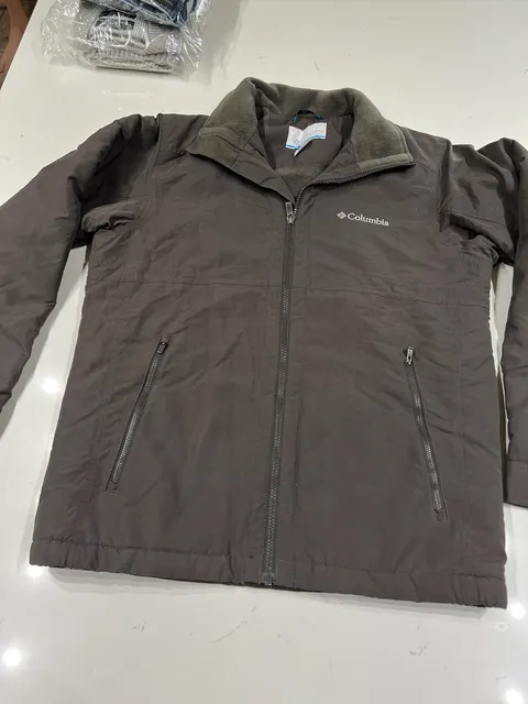 Columbia Men's Gate Racer Softshell Jacket Fleece Lined Brown S