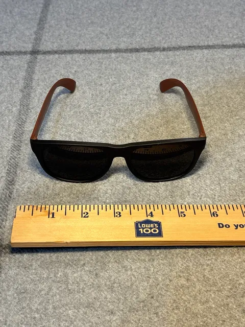 Generic Black And Brown Sunglasses Matte Square Frame UV400