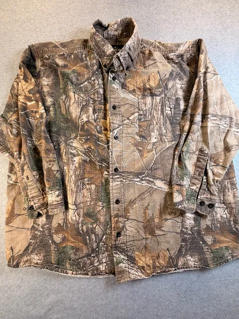 RedHead RealTree Camo Long Sleeve Button Down Shirt Size 2XL