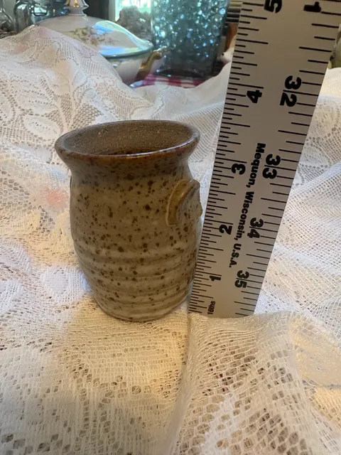 Tokheim Stoneware Mini Vase Speckled Salt Glaze Handcrafted Ceramic