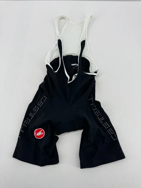 Castelli Cycling Bib Shorts Size L Black White