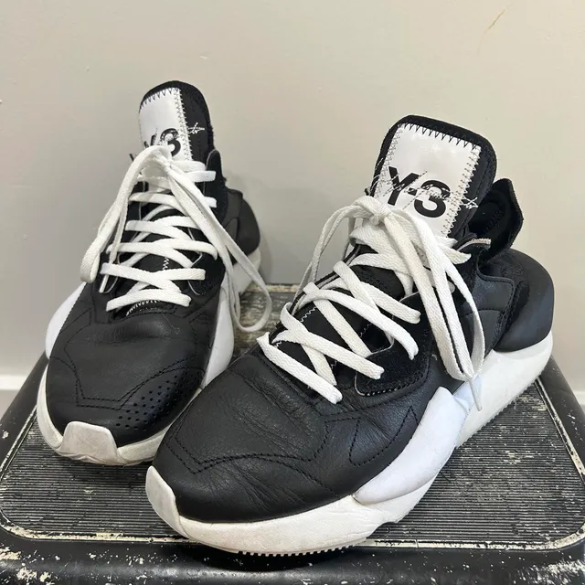 Y-3 Kaiwa Sneakers Size US 6.5 Black White Yohji Yamamoto