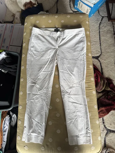 J.Crew Campbell Pant Size 12 White Trouser Chinos