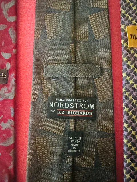 Nordstrom by J.Z. Richards Silk Necktie Geometric Brown