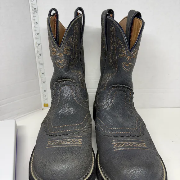 Ariat Women's Fatbaby Western Boots Style 14941 Distressed Grey Leather US 11B