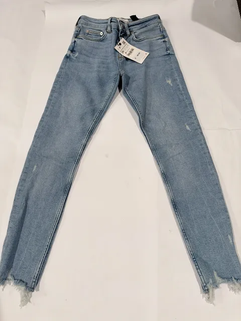 Zara The 80'S Skinny Size 2 Horizon Blue Jeans
