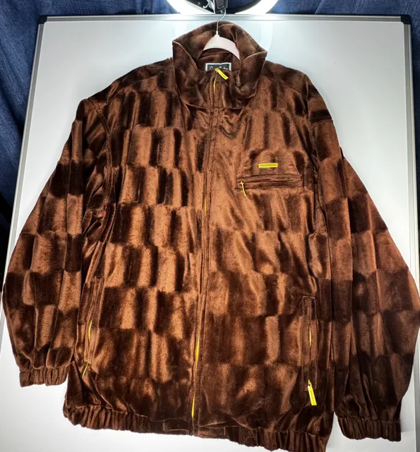 Sean John Velour Track Jacket Brown