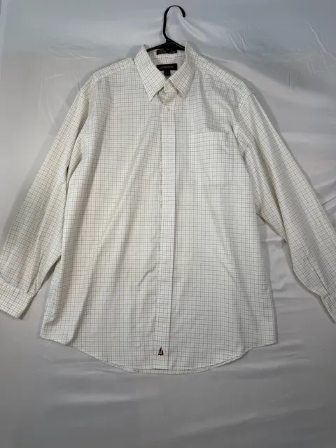 Nordstrom Smartcare Plaid Button Down Dress Shirt Size 16.5-34