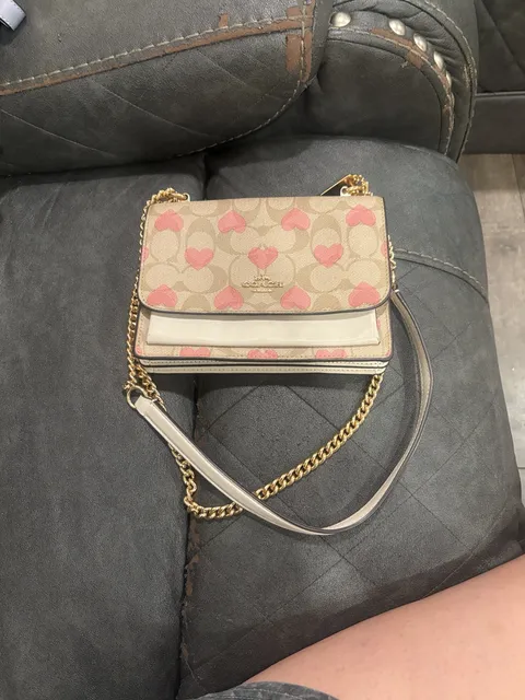 Coach Mini Klare Crossbody Signature Canvas Heart Print