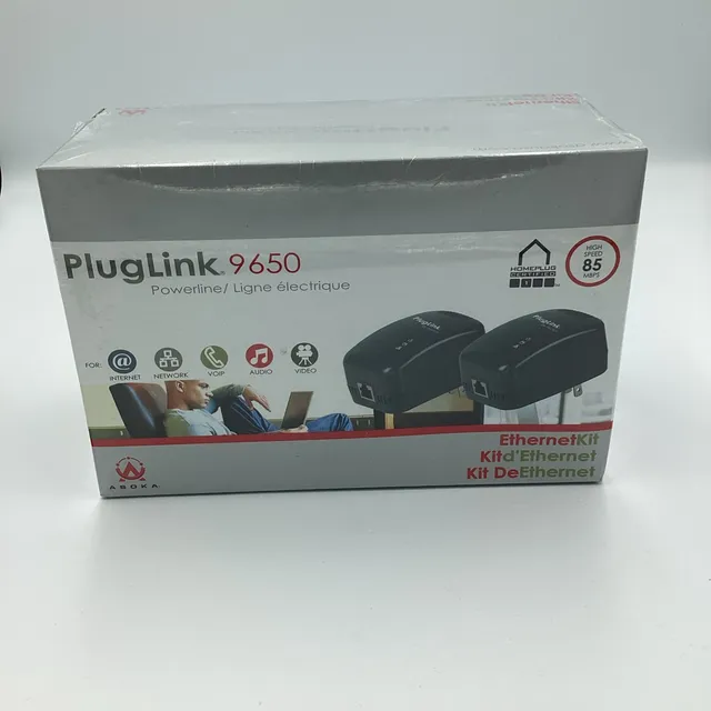 PlugLink 9650 Ethernet Over Power Kit NEW SEALED (C16B5)