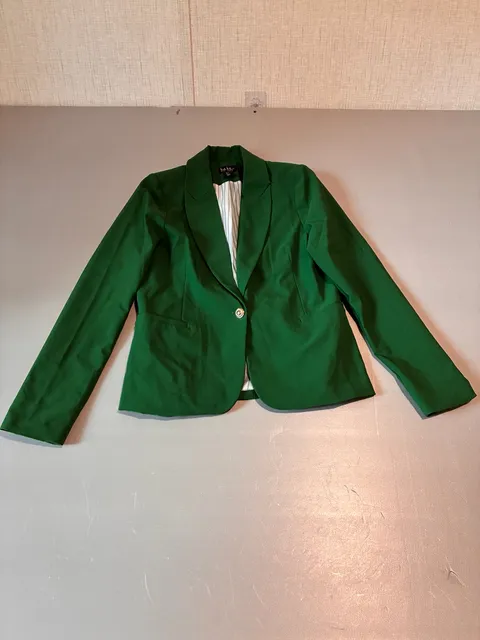 Nicole Miller Blazer Size 6 Green Single Button