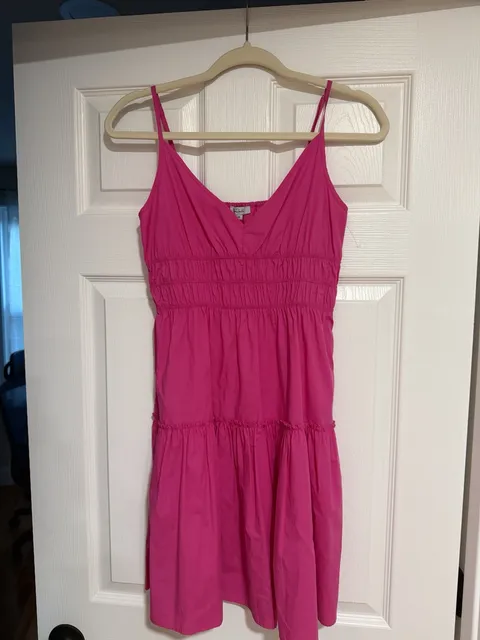 Rails Carmen Dress Size XS Azalea Pink Smocked Tiered Mini Sundress