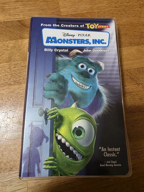 Monsters, Inc. VHS 2002 Disney Clamshell Blue Tape G-VG Condition