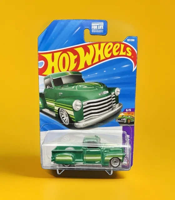 NEW 2026 Hot Wheels La Troca Green Chevy Pickup Layin’ Low 5/5 #137/250 1:64 NIP