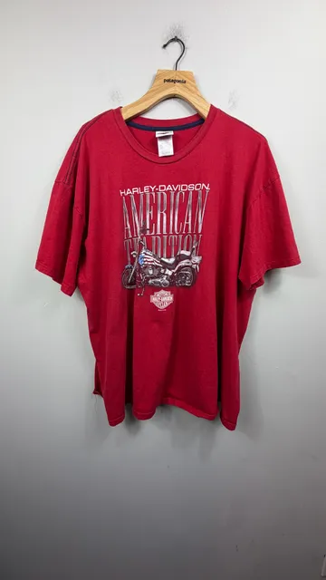 Harley-Davidson American Tradition T-Shirt Size 3XL Red Graphic