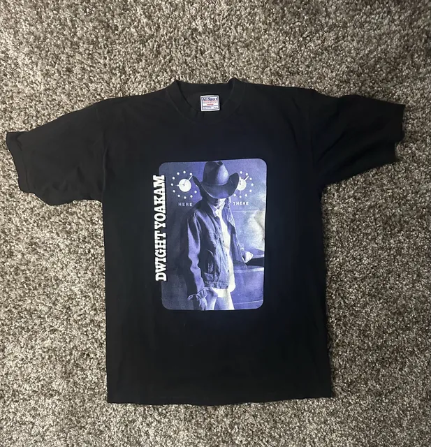 All Sport Dwight Yoakam Here And There Tour T-Shirt Size M Black