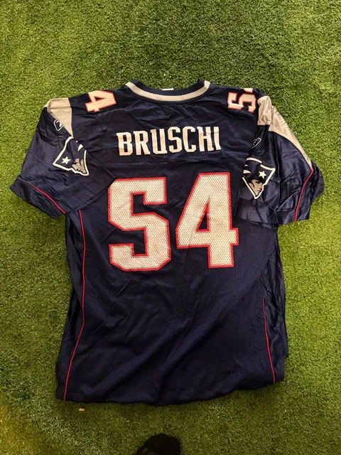 Vintage Tedy Bruschi New England Patriots Reebok NFL Jersey Size Large