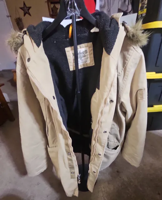 Timberland Stratham Issue Faux Fur Hooded Jacket Size L