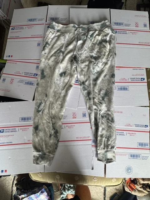 Chaps Sweatpants Size L Green Tie Dye Joggers