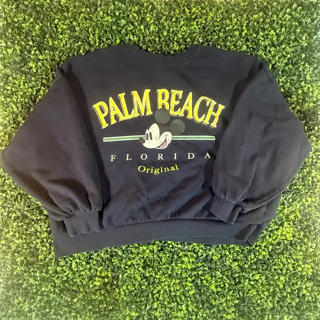 Disney Palm Beach Florida Mickey Mouse Sweatshirt Black