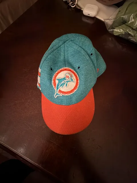 New Era Miami Dolphins 39Thirty Toddler-Child Hat Aqua Orange