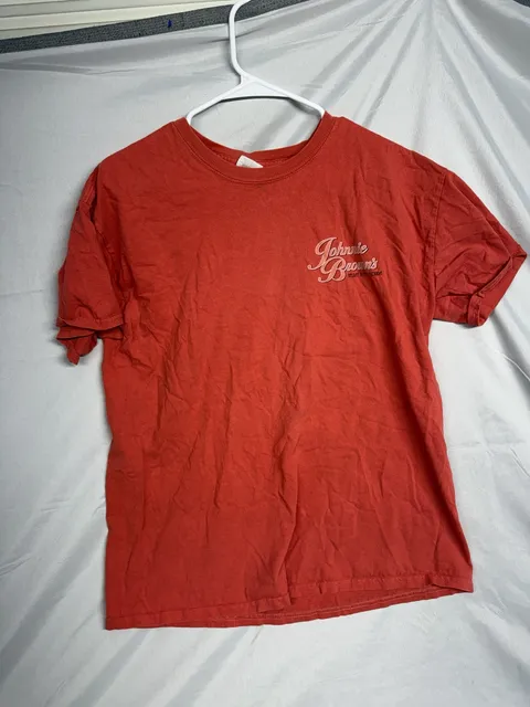 Gildan Johnnie Brown's Delray Beach Monkey Graphic T-Shirt Red large