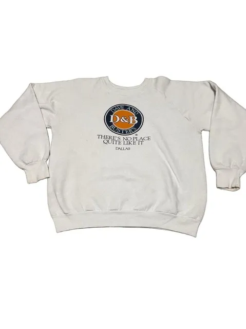 Vintage Dave & Buster's Dallas Sweatshirt White Graphic Pullover