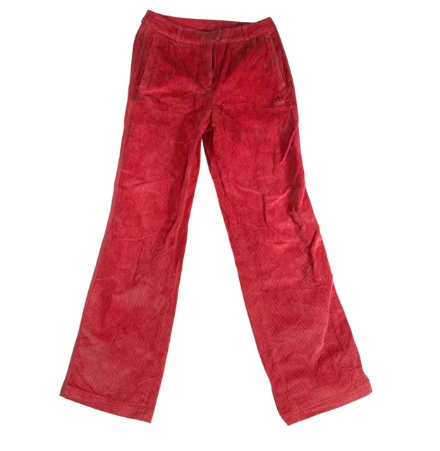 Adidas Corduroy Pants Size M Pink/Coral Wide Leg Trousers