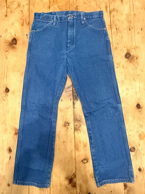 Wrangler Cowboy Cut Jeans Mens 13MWZ 38x31 Blue Heavyweight 100% Cotton