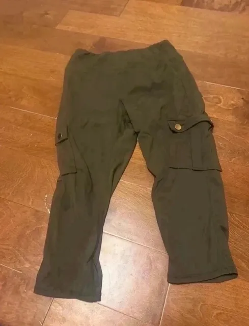 Cargo Pants Size M Green Polyamide Elastane