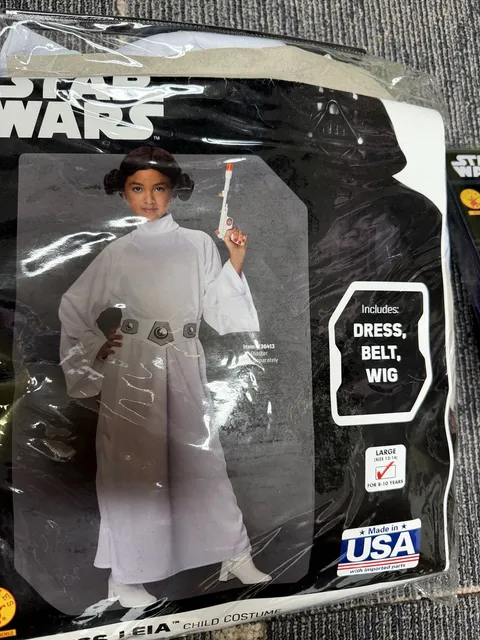 Rubie's Star Wars Princess Leia Child Costume Size 12-14 Large