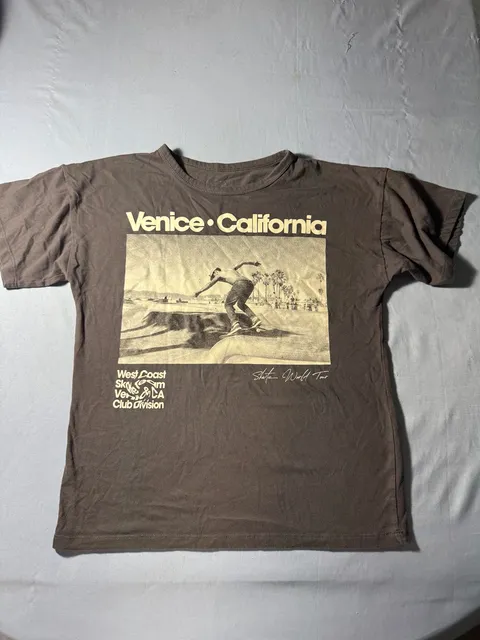 West Coast Skate Team Venice California T-Shirt Black Graphic
