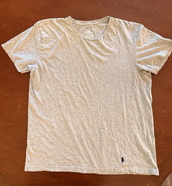 Polo Ralph Lauren T-Shirt Size L Gray Classic Fit Crewneck Tee