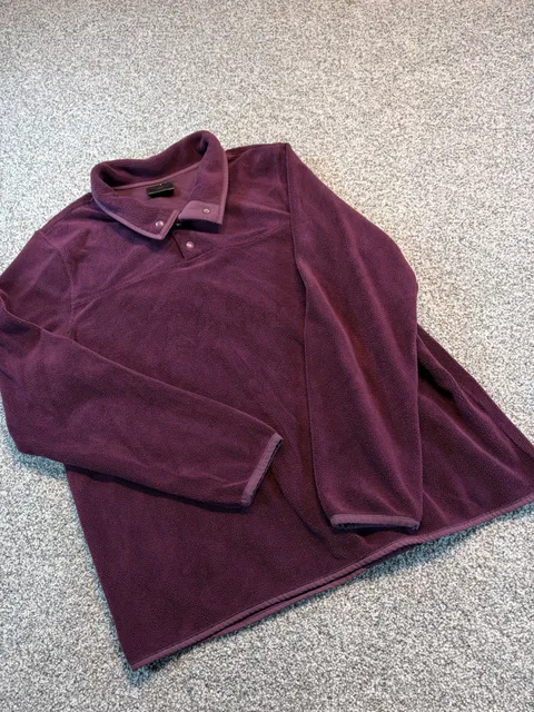 32 Degrees Heat Fleece Pullover Sweatshirt Women’s Size M Purple Snap