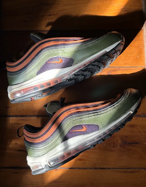 Nike Air Max 97 Size 11 Black Rough Green Dark Russet