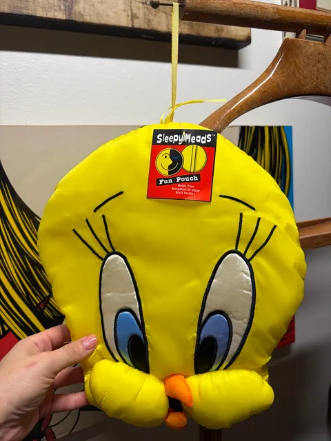 Sleepy Heads Tweety Bird Looney Tunes Vintage Fun Pouch New With Tags