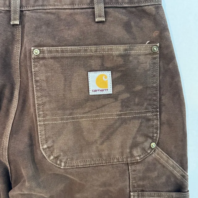 Carhartt Double Knee Workwear Skater Y2K Style Pants 32x34 Brown Made In USA