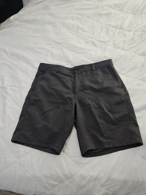 George Shorts Size 34 Black Flat Front Casual