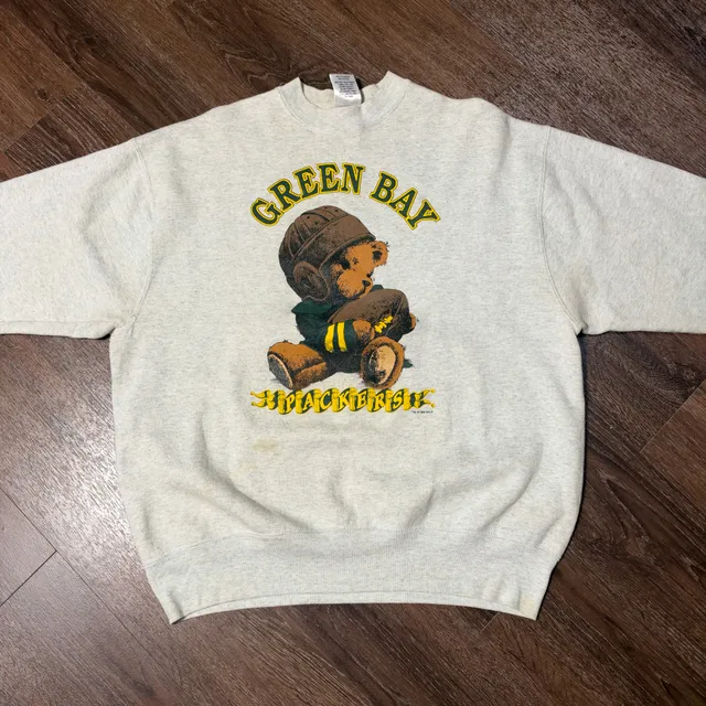 Vintage 93’ International Green Bay Packers Exclusive Bear Cat Sweatshirt Size L