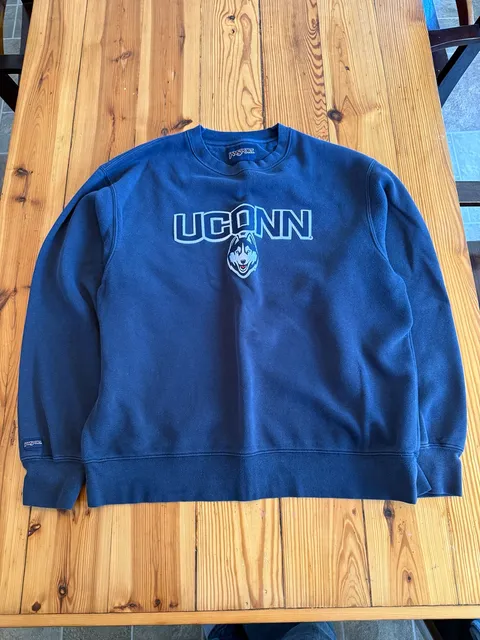 JanSport UConn Huskies Sweatshirt Size L Blue College Crewneck