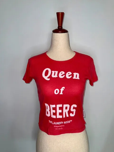 The Laundry Room Queen Of Beers Graphic Tee Red