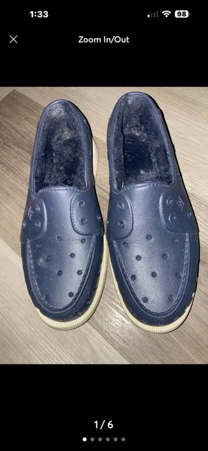 Sperry Authentic Original Float Cozy Size 10 mens Navy Blue Slip On Shoes