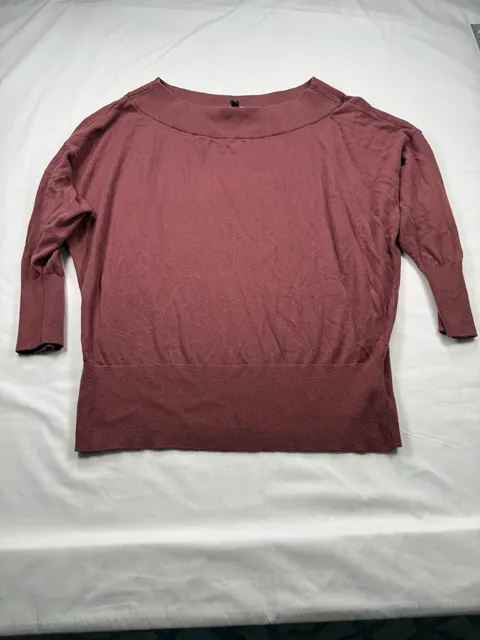 Express Boat Neck Sweater Size S Mauve Pink Dolman Sleeve Pullover