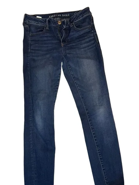 American Eagle Next Level Stretch Jeans Size 8 Regular Blue Skinny