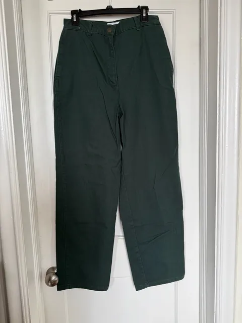 Perry Ellis America Pants Green Cotton Twill