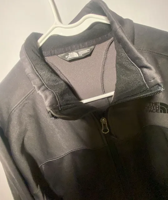 The North Face Full Zip Womens Jacket Size L Black Fleece Lined