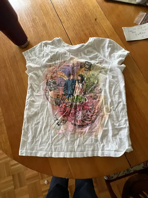 Disney High School Musical T-Shirt Size L (14) White Graphic Tee