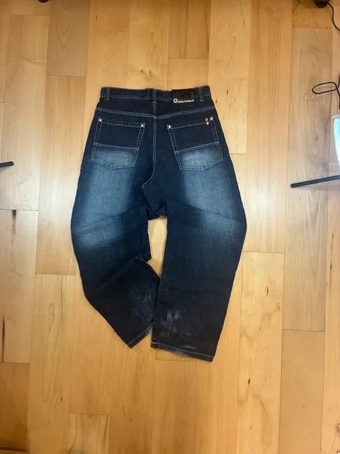 Southpole 3180 Jeans Size 36 Blue Denim Baggy Y2K Red Tab
