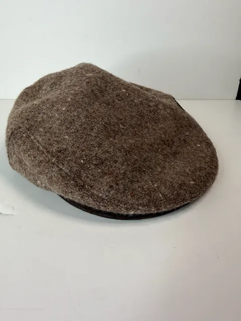 Stetson Wool Flat Cap Size L Brown Tweed Ivy Newsboy Hat