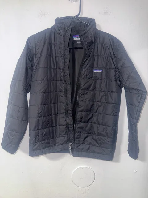 Patagonia Nano Puff Jacket Size L 12 Kids Black